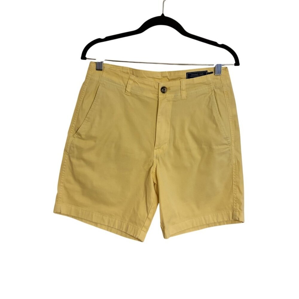 Vineyard Vines Men Size 28 Yellow Casual Preppy 7 Inch Chino Island Shorts